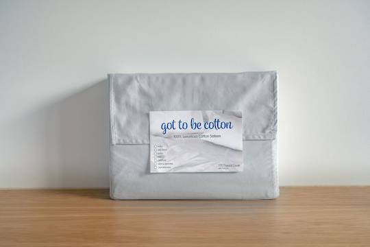 Deluxe Got To Be Cotton - 100 percent Cotton Sateen Sheet Sets - Pillowcases-Lodge Pillowcases - Silver
